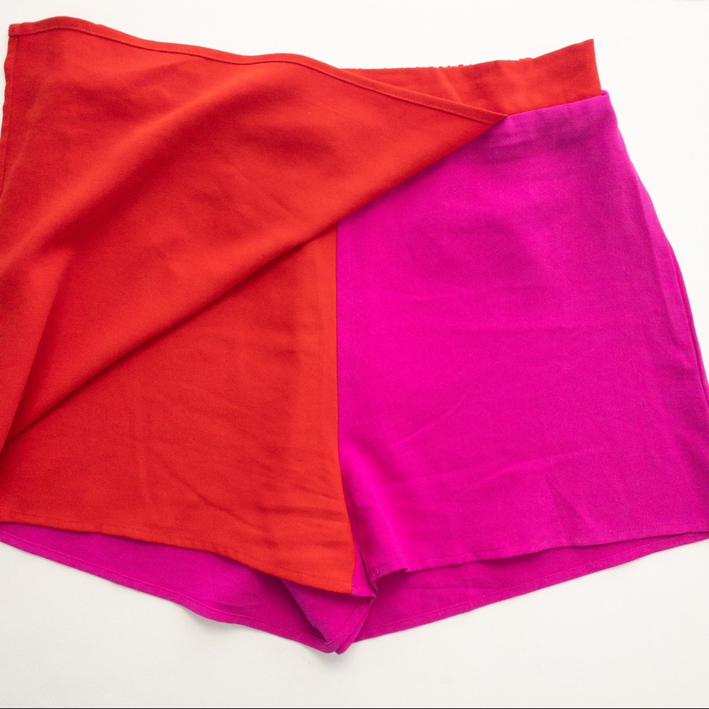 Pink Red Colorblock Skort Size M - Picture 4 of 8